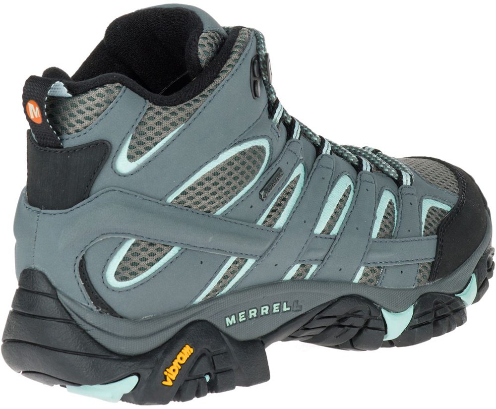 Kozaki Merrell Damskie Szare - Moab 2 Mid Gore -Tex® Wide Width - 471853-LIW